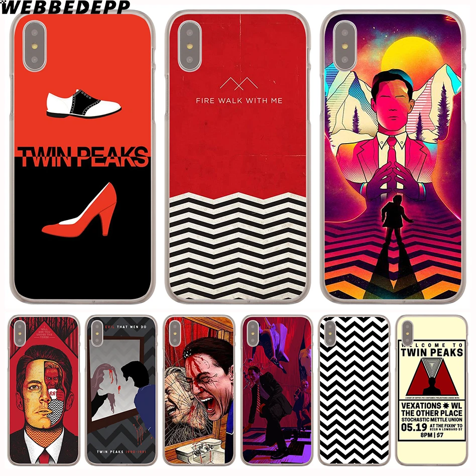 

WEBBEDEPP Red WELCOME TO TWIN PEAKS Hard Phone Case for iPhone 11 Pro X XS Max XR 7 8 6S Plus 5S SE 11Pro Max 7Plus 6SPlus Cases