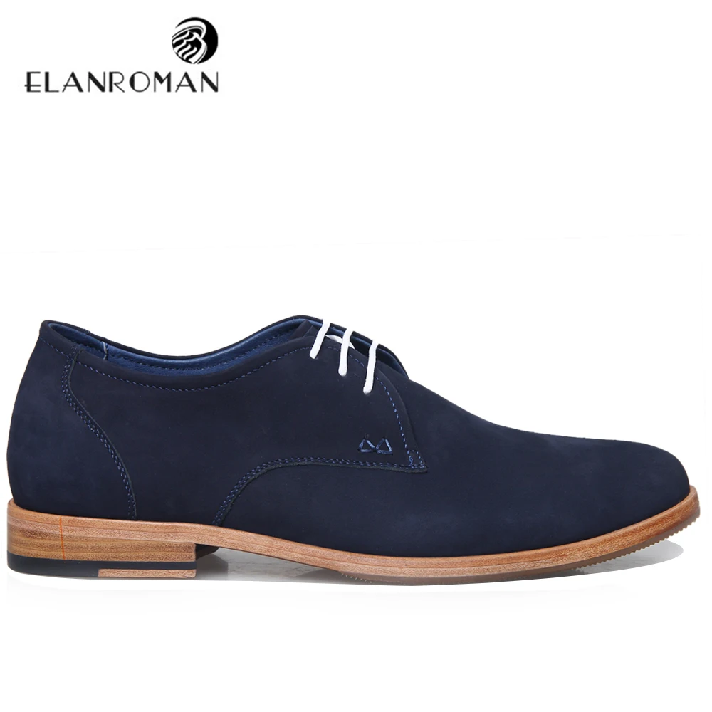 

Top Fashion Men's Shoes Nubuck Leather Flock Leisure Men Shoes Breathable British Style Casual Lace Up Derby