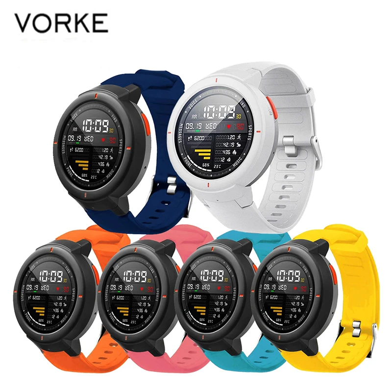 

Vorke Amazfit Verge Strap Lite Soft Replacement Silicon Watch Band Bracelet Strap 20mm For Huami Xiaomi Amazfit 3 Verge