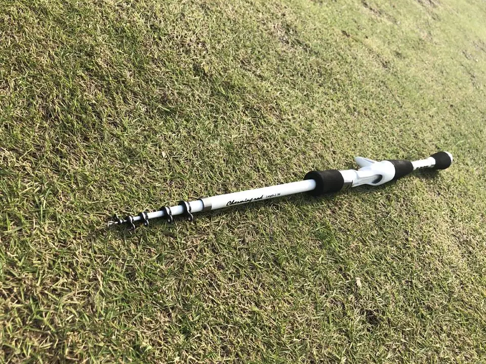 1.8-2.4 m ألياف الكربون خفيفة الطعم الصب الصيد قضيب مع 17 + 1BB بكرة قارب روك القطب قضيب تليسكوبي المجموعات M الطاقة إغراء قضيب