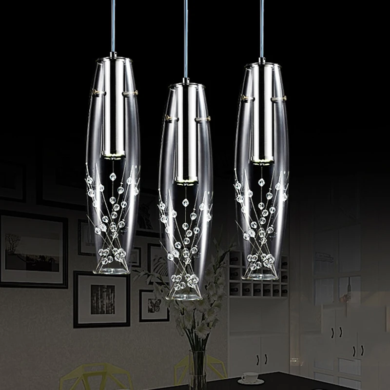 

Modern Brief Elegant 15W LED Crystal Chandeliers 3 Heads Rectangular Plate Drum Light Free Shipping Chandelier Lighting