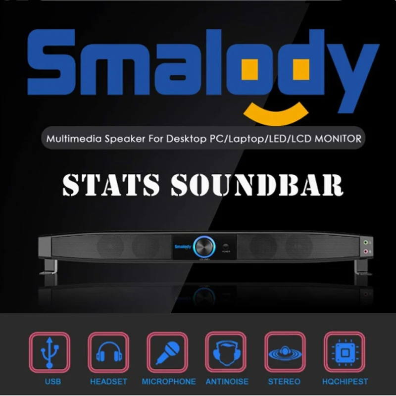 Smalody bluetooth динамик USB портативный для домашнего кинотеатра компьютера мини