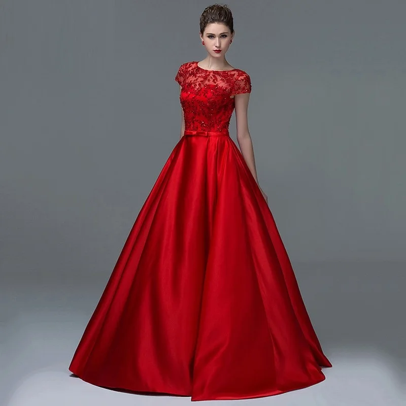 elegant red dresses for wedding