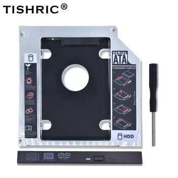 

For Laptop CD-ROM DVD-ROM 2.5" SSD Optibay Universal Aluminum 2nd HDD Caddy 12.7mm SATA 3.0 Hard Disk Drive HDD Box Enclosure