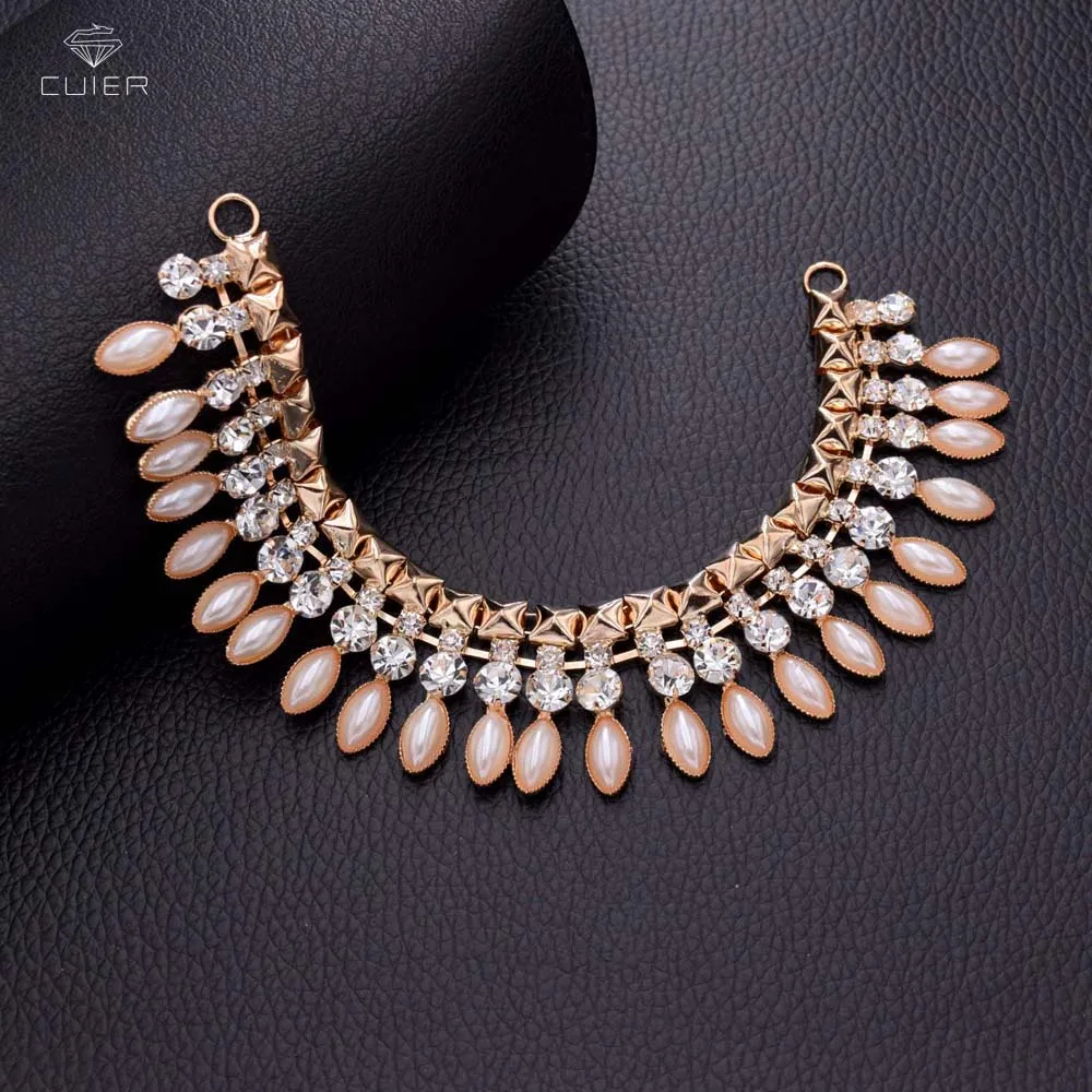 Aliexpress.com : Buy 10pcs Tassel Beige Pearl Ribbon Necklace Bridal Rose Gold Metal Necklines