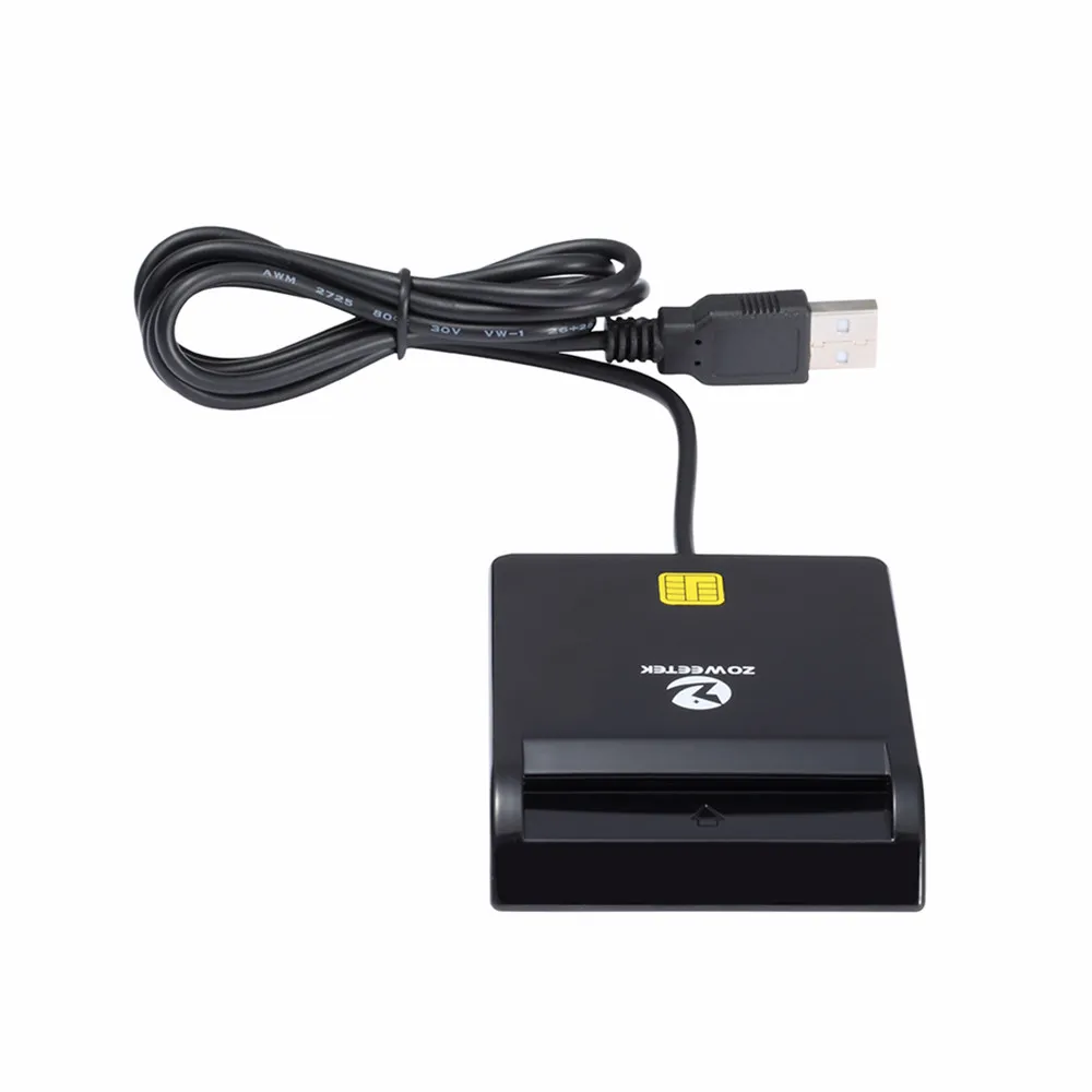 Zoweetek 12026-1 EMV смарт-карта USB ридер писатель DOD военный USB общий доступ CAC считыватель смарт-карт для SIM/ATM/IC/ID карты