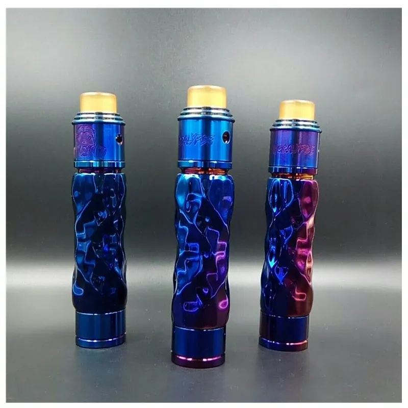 

AV Heat Treated Blue Mechanical Mod with Apocalypse GEN 2 RDA Electronic Cigarette kit Avid Lyfe 24mm Mech Mod Vape Mod Kit