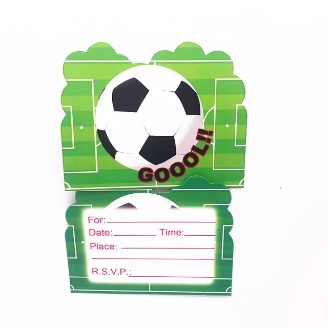 10pcs Football Theme Party Paper Invitation Card Birthday Party