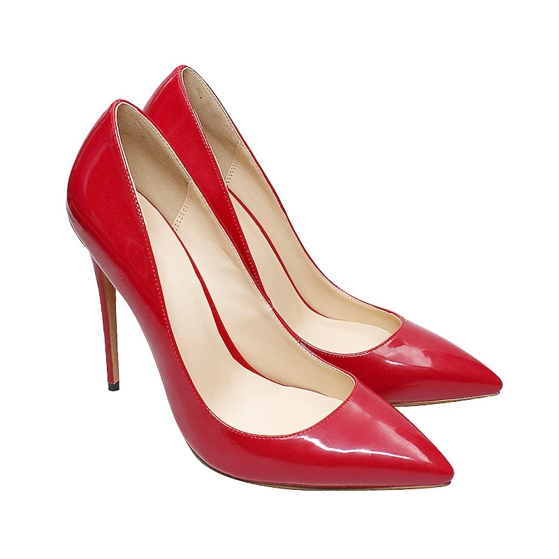 Damesmode puntige hoge hak lakleer enkelband stiletto gesloten teen