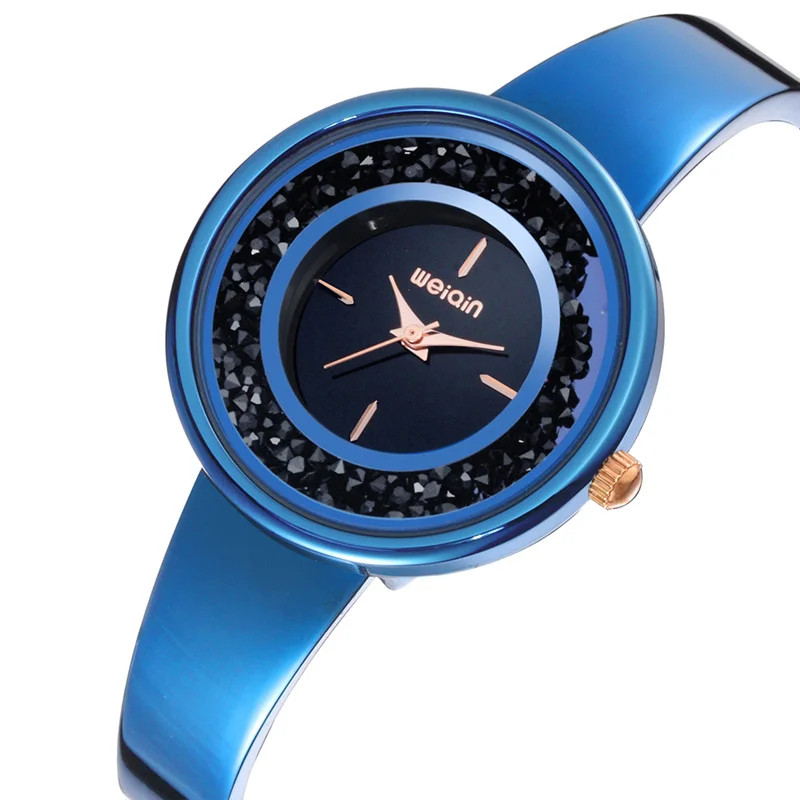 

WEIQIN Blue Gold Fashion Women's Watches Ladies Bracelet Quartz Wrist Watch 8 Colors Luxury Woman Watch relogio feminino