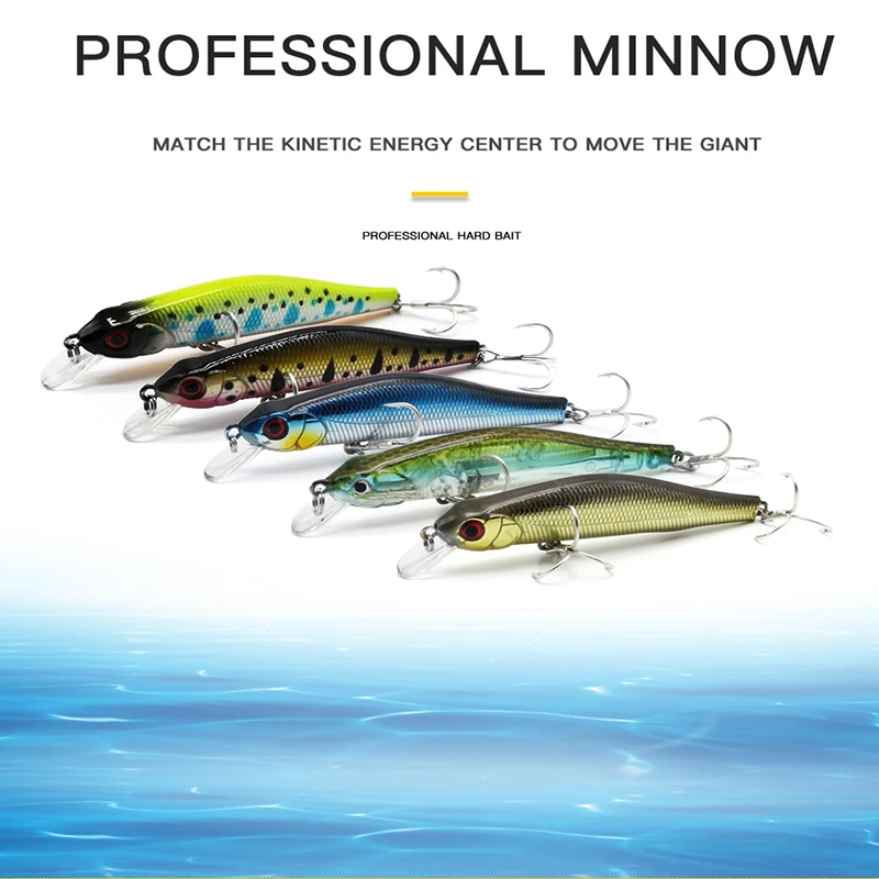 

Thritop Artificial Minnow Bait Fishing Lures 8cm 10g 7 Various Colors TP021 Hard Bait Professional Fishing Tackle