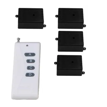 

1CH 433MHz Inching/Self-lock ABCD-Key Remote Control 4 Receiver 24V