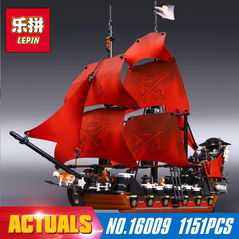 

New LEPIN 16009 1151pcs Queen Anne's revenge Building Blocks Set Bricks Compatible 4195