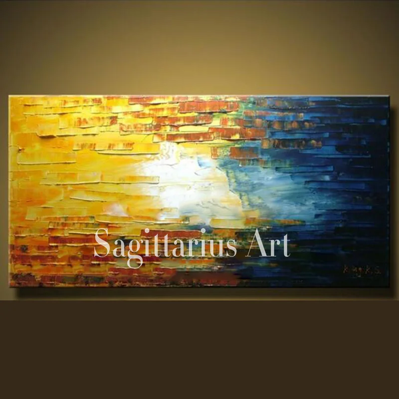 

Hand Painted High Quality Wall Art Painting Abstract sunrise Color Contemporary Art Oil Painting Canvas Living Room Artwork