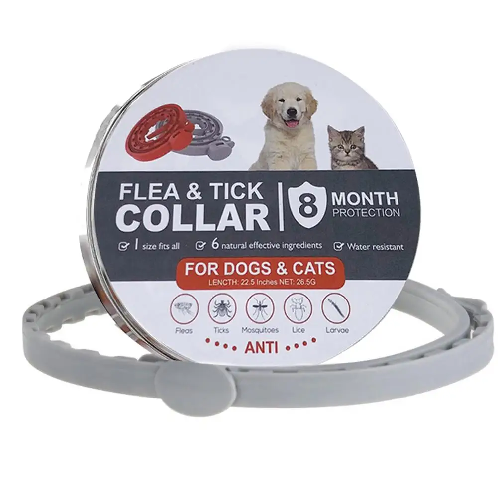 Flea And Tick Collar Pet Natural Plant Extract Essential Oil Waterproof Collar Cat And Dog Universal 8 Months Protection Flea And Tick Collar Pet Natural Plant Extract Essential Oil Waterproof Collar Cat And Dog Universal 8 Months Protection