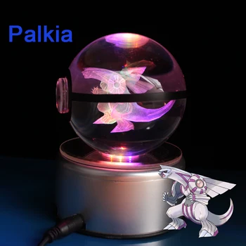 

Free Shipping Beautiful Birthday Gifts Mulity Color Changing LED Light base 3D Pokemon Go Palkia Night Light Stand