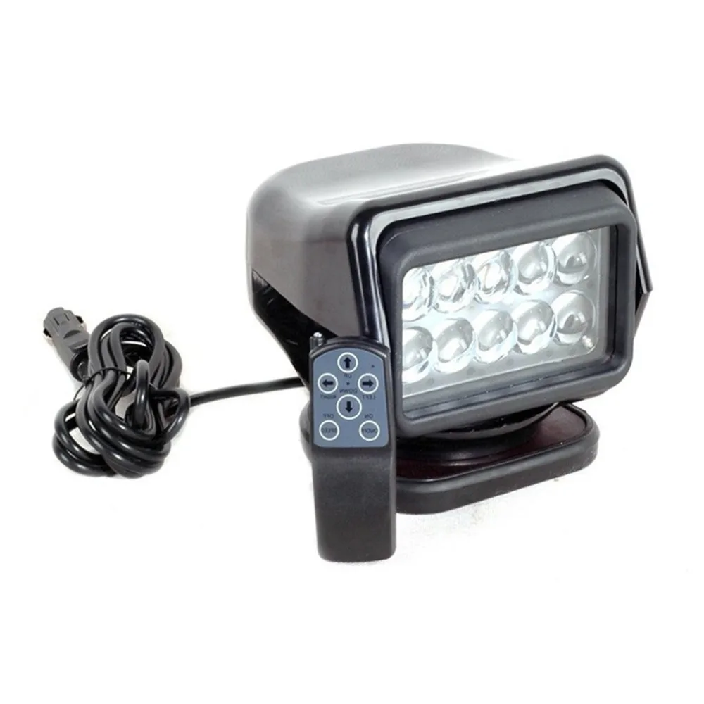 50W Spot Light Remote Control Super Bright LED Search Light Waterproof