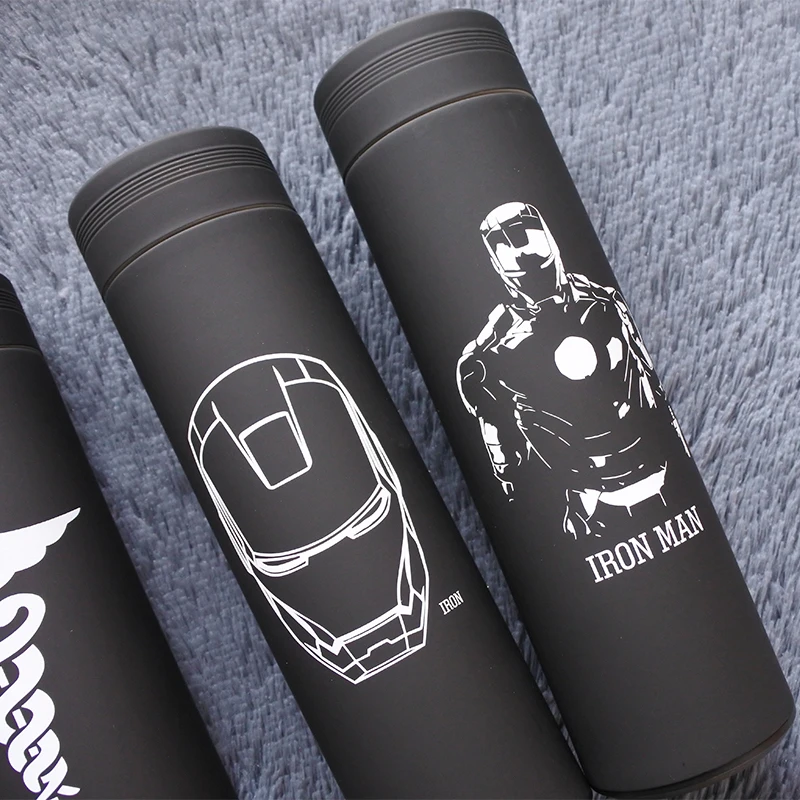 

OUSSIRRO Iron Man Avenger Super Hero Stainless Steel Thermos Cup Originality Portable Water Bottle