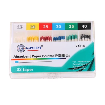 

200pcs/Pack Dental Absorbent Paper Points Root Cancel Endodontics Cotton Fiber Tips Dentist Product Superior Quanlity