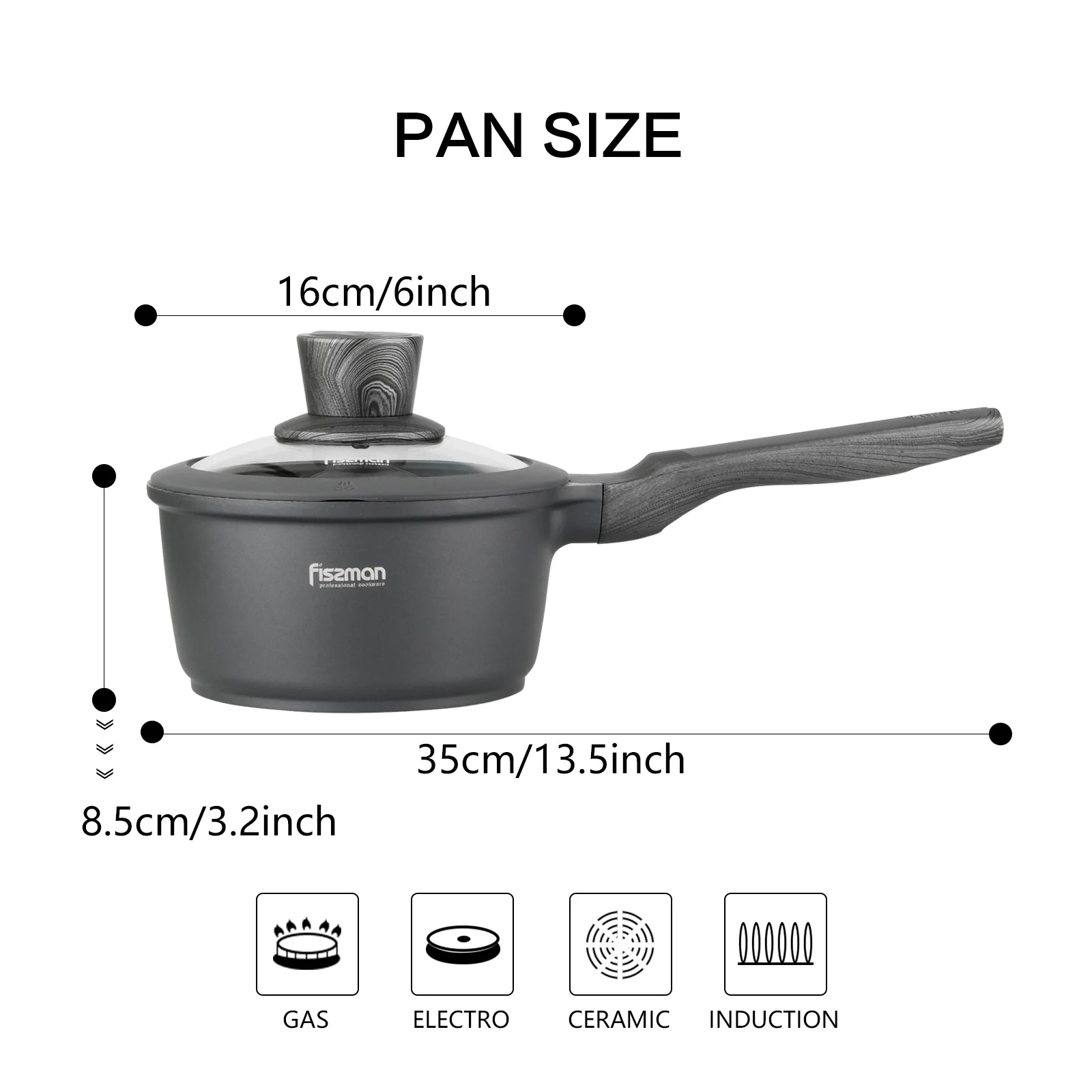 Brand New Granite Marble Coated Non Stick Sauce Pan Milk Pan for Induction & Gas Hob 16cm Brand New Granite Marble Coated Non Stick Sauce Pan Milk Pan for Induction & Gas Hob 16cm