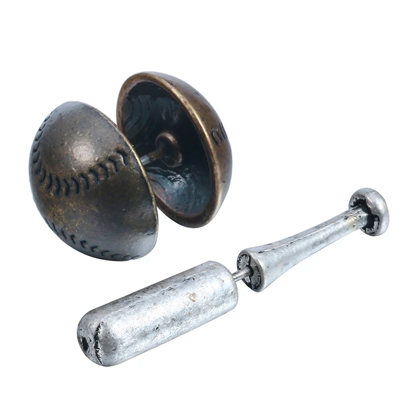 3D Baseball Bat and Ball Studs Earrings Shaped Earrings Faux Plug Jewelry for Famous Brand Earrings Brand Earrings