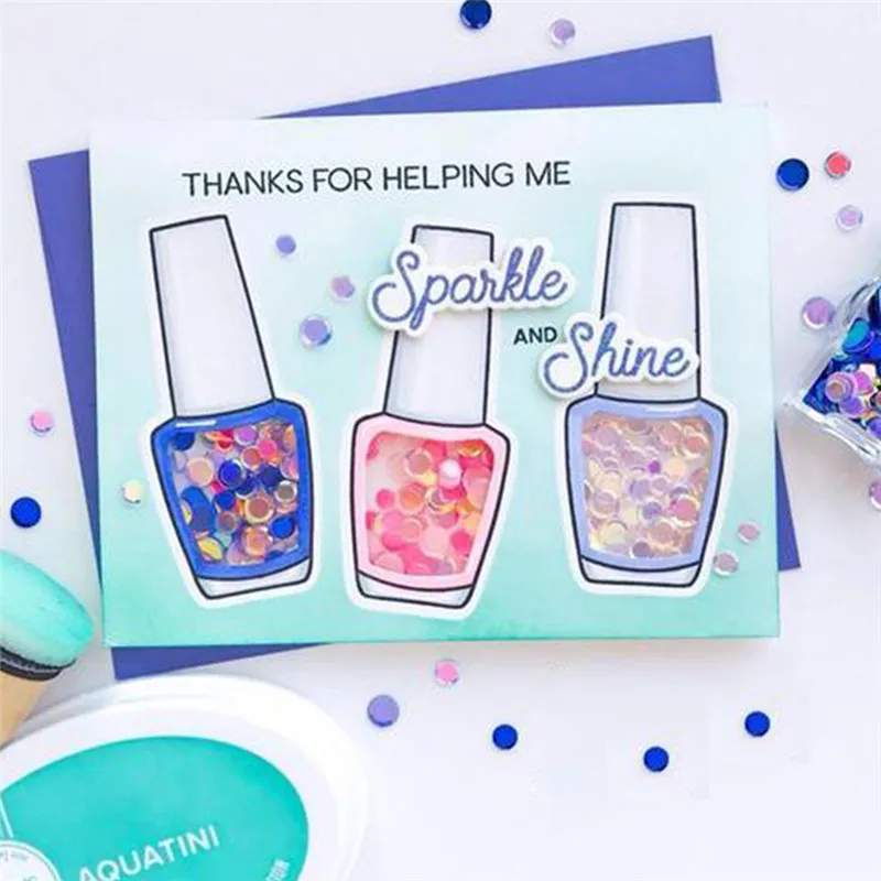 

YaMinSanNiO Nail Polish Metal Cutting Dies Bow-knot Dies Scrapbooking for Card Making Crafts Embossing Stencil Die Cuts New 2019