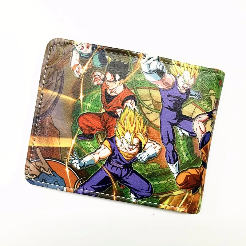 Dragon Ball Z кошелек для молодых мужчин и женщин студентов аниме модные короткие кошельки японский мультфильм комикс кошелек цена доллара