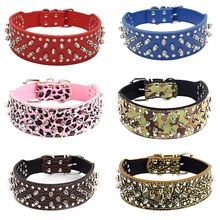 Special Offers Punk Style Dog PU Leather Collars Rivet Studded Pet Adjustable Collar Round Spiked Neck Strap For Medium Large Dogs C27 Special Offers Punk Style Dog PU Leather Collars Rivet Studded Pet Adjustable Collar Round Spiked Neck Strap For Medium Large Dogs C27