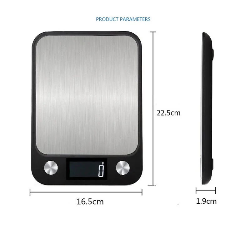 Digital Kitchen Scale 5kg 10kg Stainless Steel Electric Kitchen Food Scale High Precision Baking Scale Lcd Backlight Display
