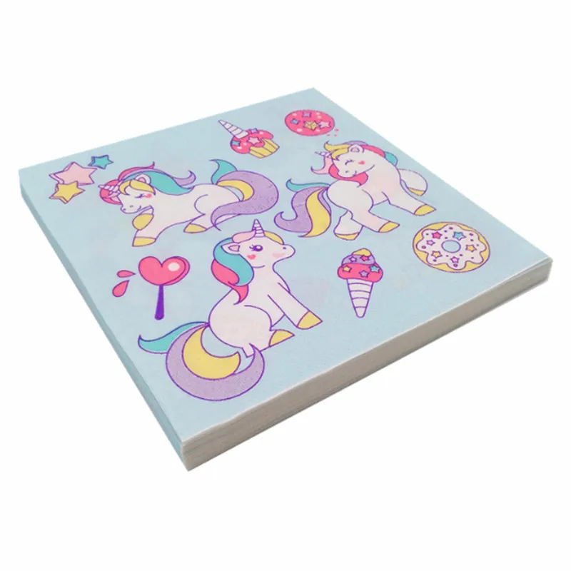 

20pcs Unicorn Theme Party Paper Napkins Unicorn Party Baby Shower Kids Birthday Party Decor Pool Beach Wedding Party Supplies-S