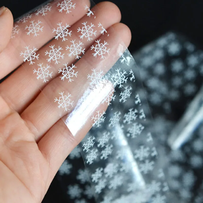 2 шт./лот Красочные Снежинка ногтей обертка из фольги DIY передачи белые наклейки для ногтей Фольга рождественские Переводные картинки для