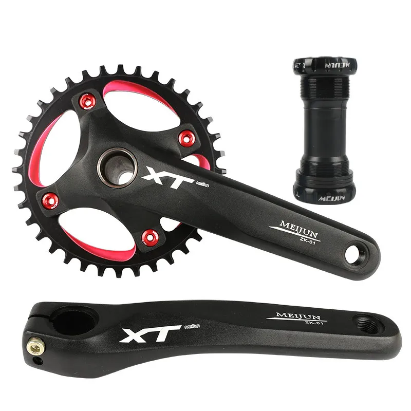 Алюминиевый горный велосипед из сплава Crankset Полый зуб пластины кривошипный рычаг Звездочка цепное колесо для велосипеда с нижним кронштейном диск BCD 104 мм