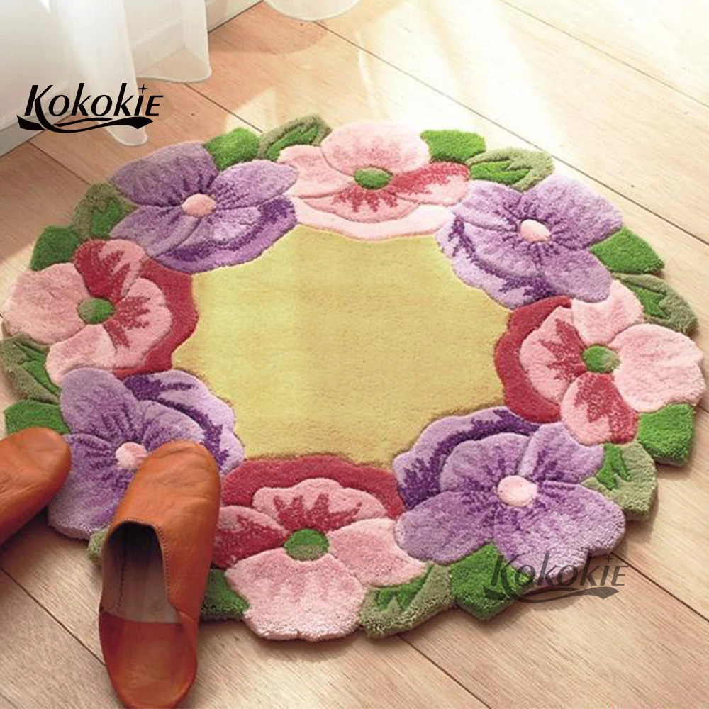 Latch Hook Kits Rug Printed Canvas Wreath Pattern Diy Needle For Carpet