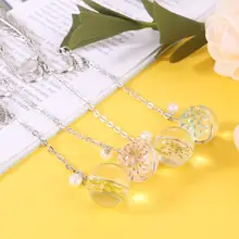 Ретро Винтажная закладка перо сушеный цветок Гипсофила образец креативные металлические закладки канцелярские подарки