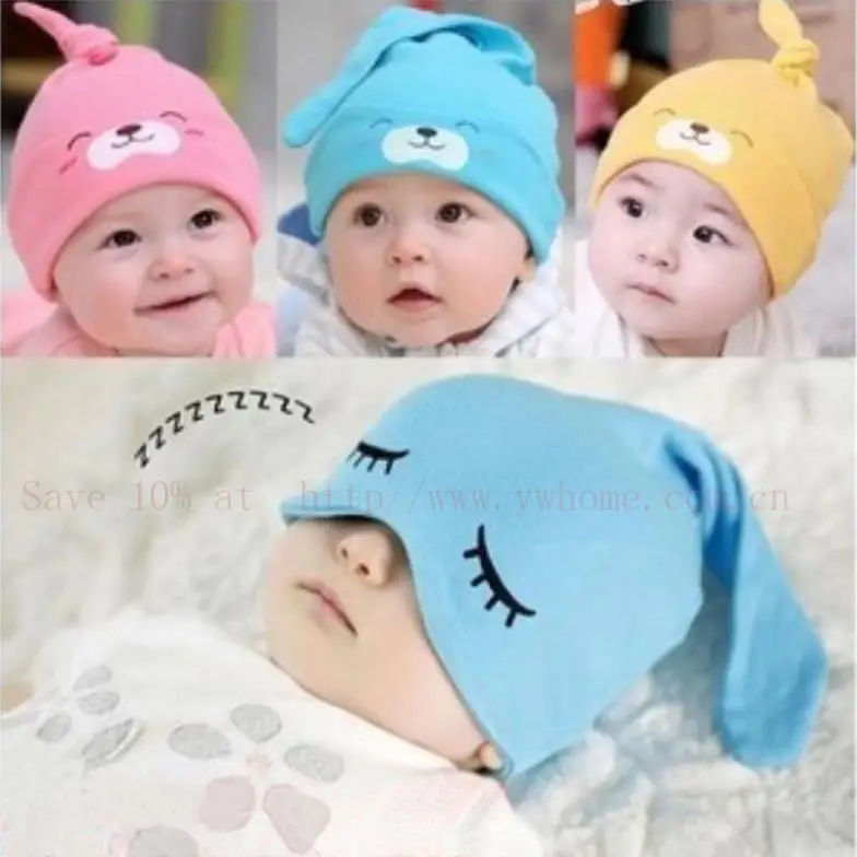Free shipping 1piece Child Sleep hat Newborn cap The baby kit lens cap