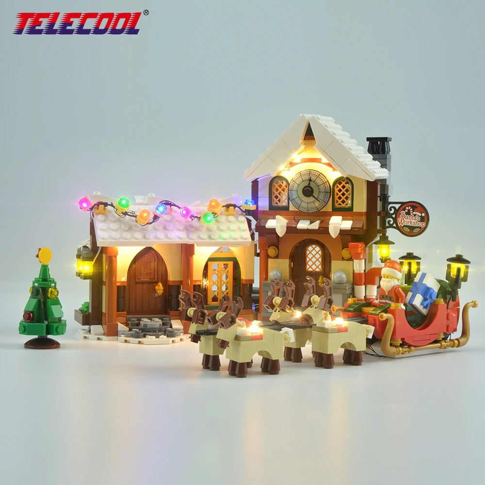 

LED Light Kit (Only light set) For Santa's Workshop The Father Christmas' Working Room Winter 10245 For Kids Christmas Gift