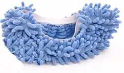 Дешевые Напольные тапки для уборки, многофункциональные покрывала для пыли, чистящая обувь для пола, чехлы для дома, ванной комнаты, милые, 1 пара - Цвет: Blue