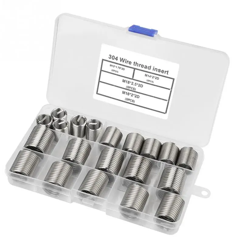 Buy 20Pcs/Set M12 M18 Screw Thread Insert Stainless