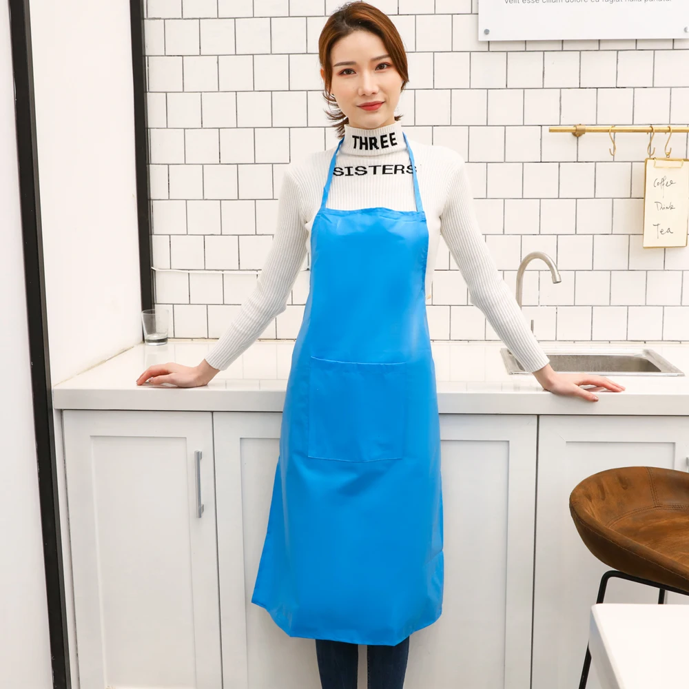 

Lady Waterproof Aprons Household Cleaning Women Men Chef Kitchen Home Restaurant Cafe Cooking Baking Garden