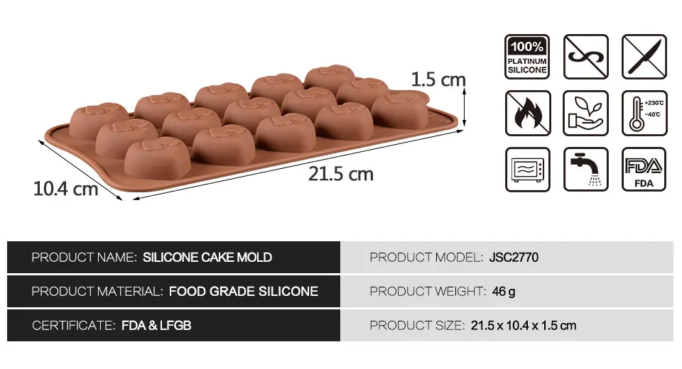 SILIKOLOVE силиконовая форма для шоколада, форма для выпечки, сердце, силиконовая форма для выпечки, оборудование для выпечки, форма для пудинга и желе, форма для мыла, форма для хлеба, конфет