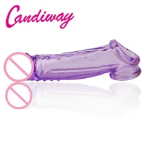 BOLD Extend condoms Reusable Penis extension Gpoint Jelly Delay Impotence contraceptive dildo sleeve Sex toys for Men lover gift