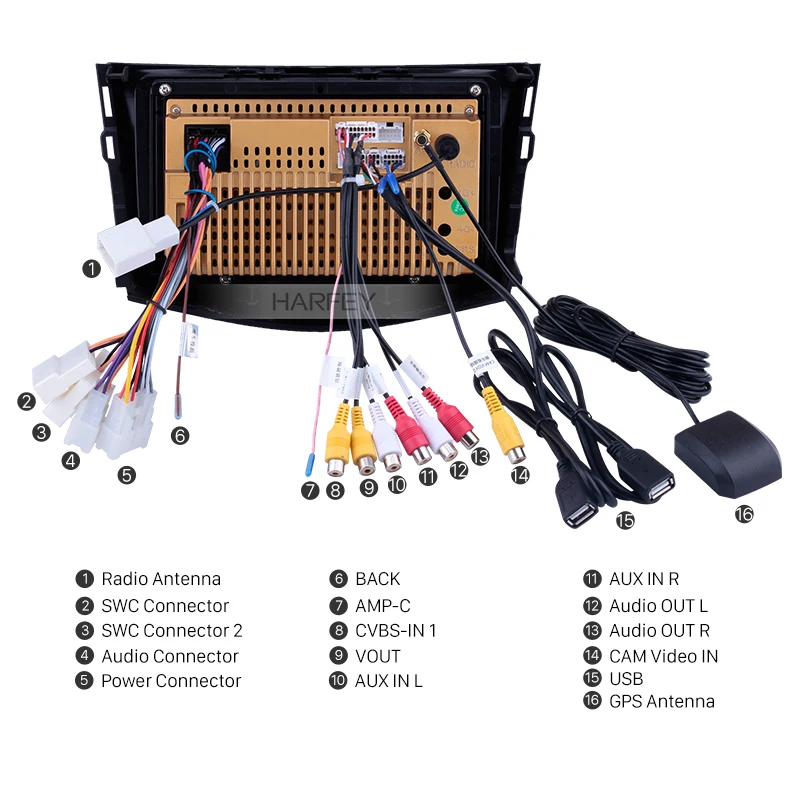 Excellent Harfey 8 inch HD Touchscreen 2din Android 8.1 Auto GPS Navi Car Radio for Toyota RAV4 Bluetooth Music support Digital TV Carplay 4