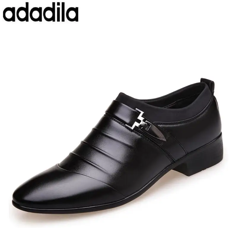 2017 shoes men genuine leather mens formal white business