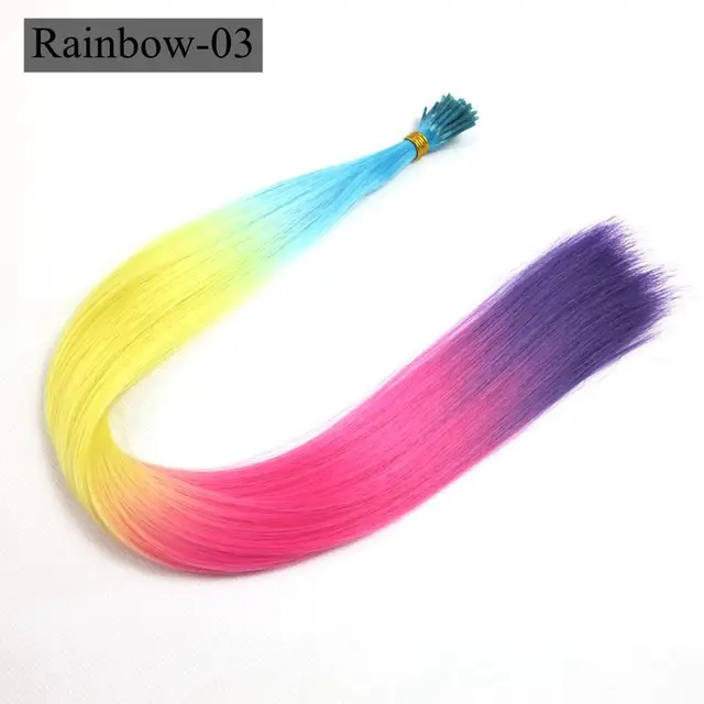 I Tip Feather Synthetic Pre Bonded Hair Extensions Luxury for Braiding 22