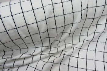 

free ship tweed fabric black and white weaved 57" wide by meter