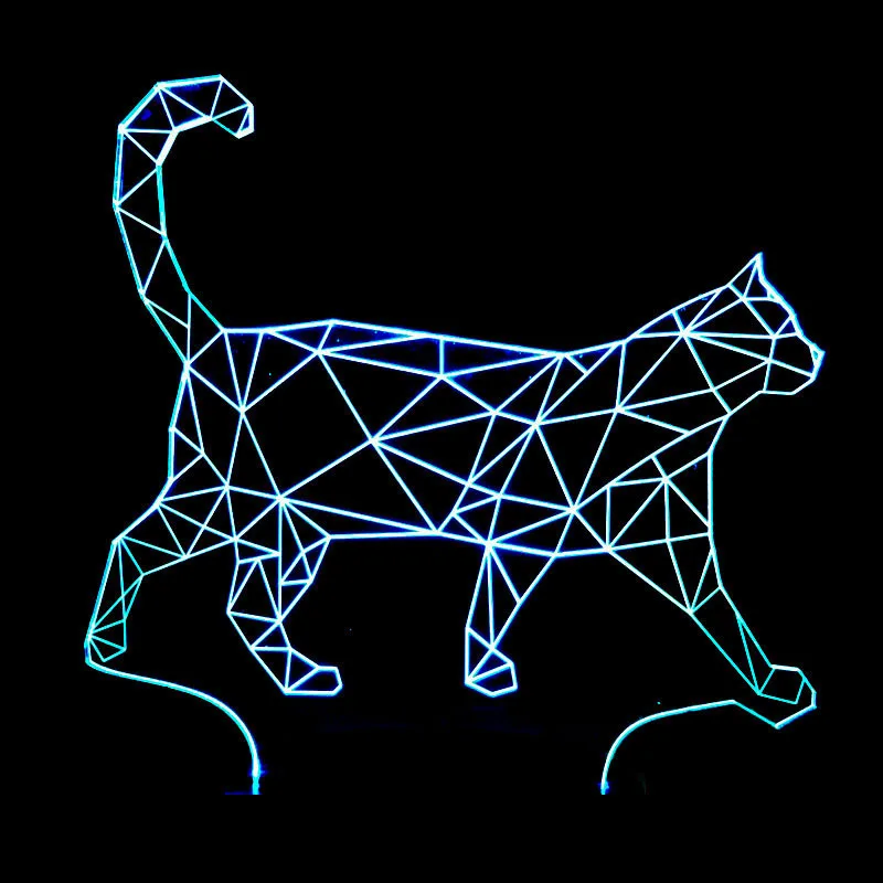 

Cat Shape Desk Table Lamp 7Color Changing Decorative Led Night Light 3D Objet Ambient Lampen Children's Bedroom Beside Lamp Gift