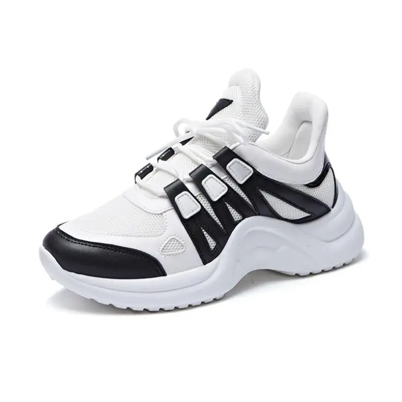 

2019 autumn Vulcanize Female Fashion Sneakers Lace Up Soft High Leisure Footwears Breathable Mesh Women Casual Shoes