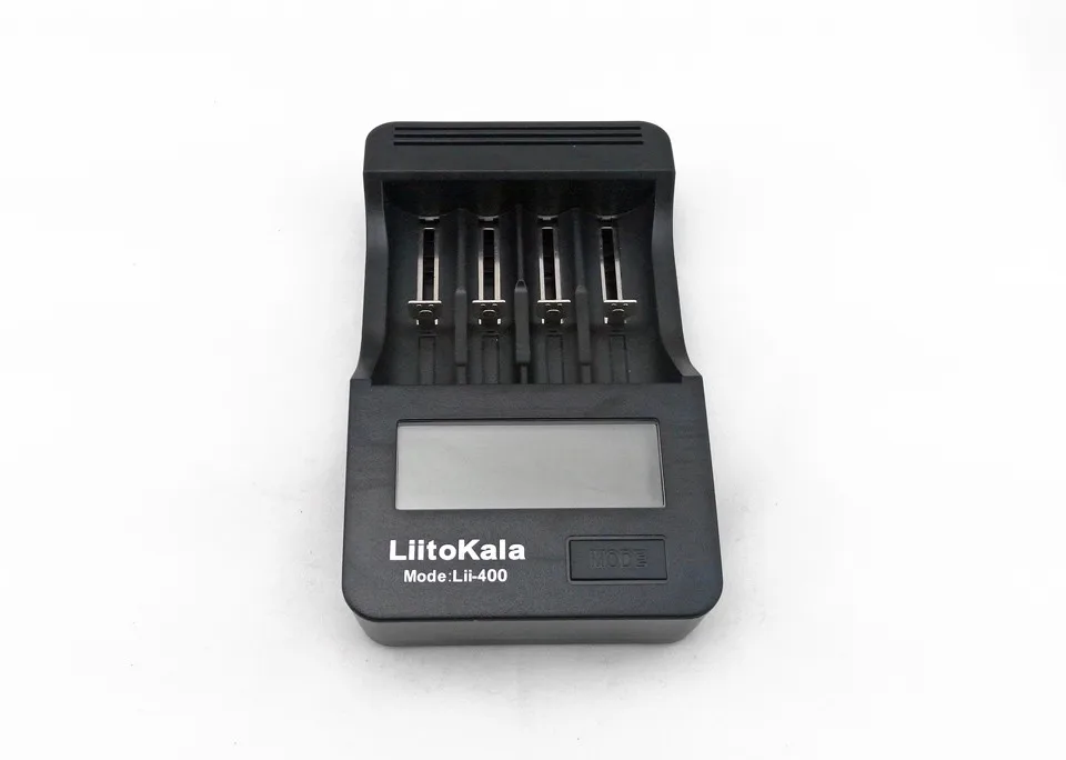 Умное устройство для зарядки никель-металлогидридных аккумуляторов от компании Liitokala lii400 ЖК-дисплей 3,7 V/1,2 V зарядное устройство для никель-кадмиевых или никель-металл-AAA 18650/26650/16340/14500/10440/18500 Батарея Зарядное устройство с сенсорным экраном+ 12V 2A адаптер USB 5V1A