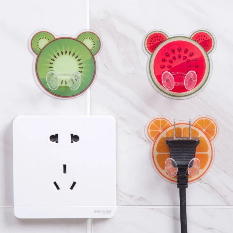 

MeyJig Plug Holder Key Hooks Phone Bracket Socket Power Cord Storage Rack Shelf Wall Mounted Kitchen Tools Organizer