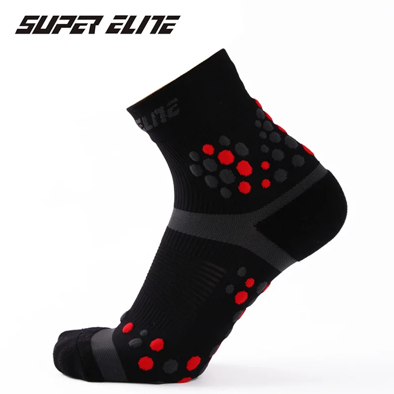 

Super Elite Brand Professional Cycling Socks 3D Low Tube High Quality Jacquard Polka Dot Riding Socks Marathon Socks for Men